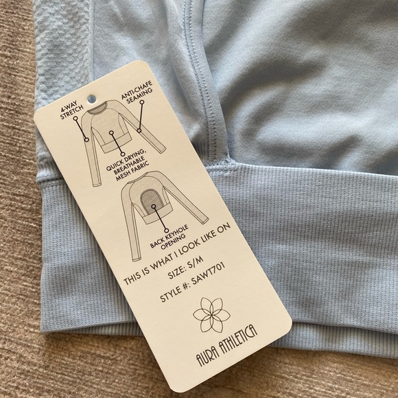 Baby Blue Cropped Long Sleeve - Picture 5 of 5